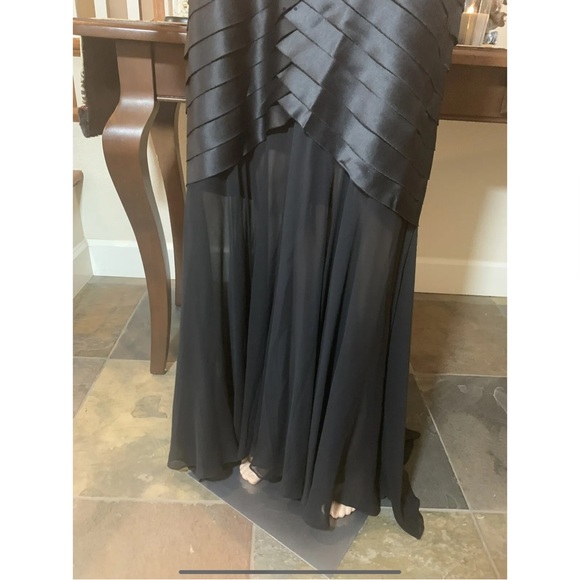 Vintage Tadashi Couture Satin Mermaid formal Dress Crystal rhinestone Brooch 10 - Picture 4 of 11